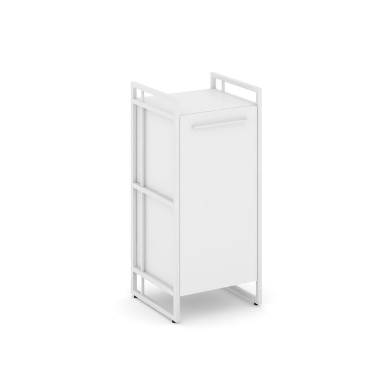 Rift Шкаф 2 ниши узкий RF.SU-21 (R) Белый Бриллиант/Металл Белый/Белый Ручки 420*396*924