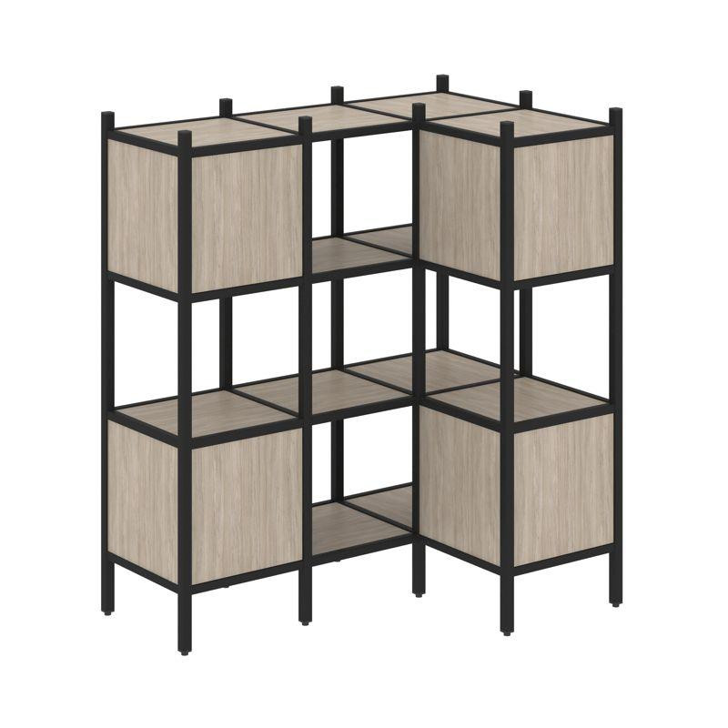 Loft Угловой внутренний стеллаж VR.L-29 Дуб Аттик/Металл Черный 1278*862*1458