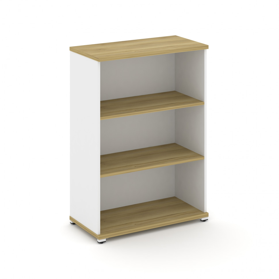 Concept Стеллаж 1 широкая секция, 3 ниши CN.STS-310 Дуб Винченцо/Белый Бриллиант/Металл Белый 836*42