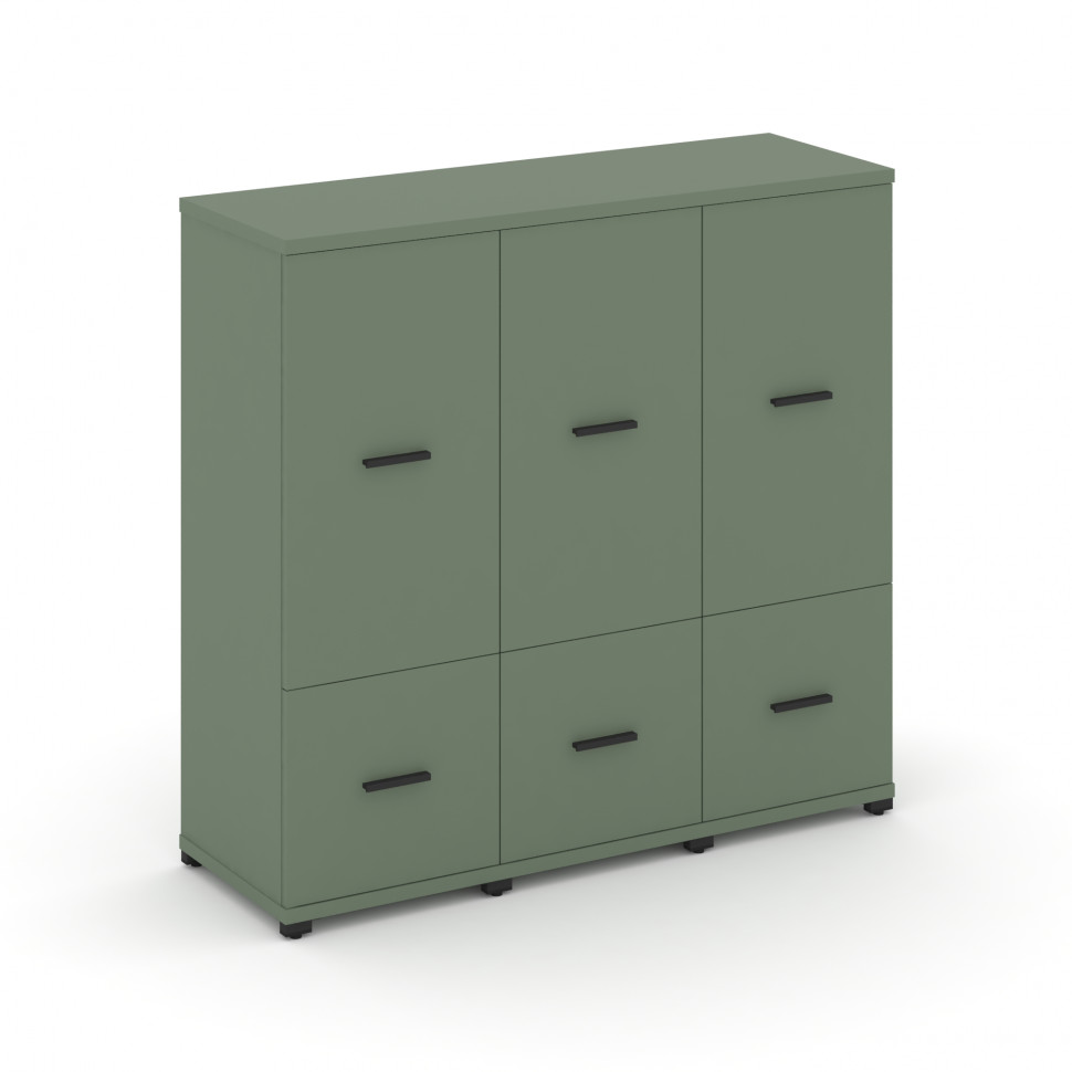 Concept Шкаф 3 узкие секции, 3 ниши CN.STU-332 B Кобо/Металл Черный 1252*420*1186