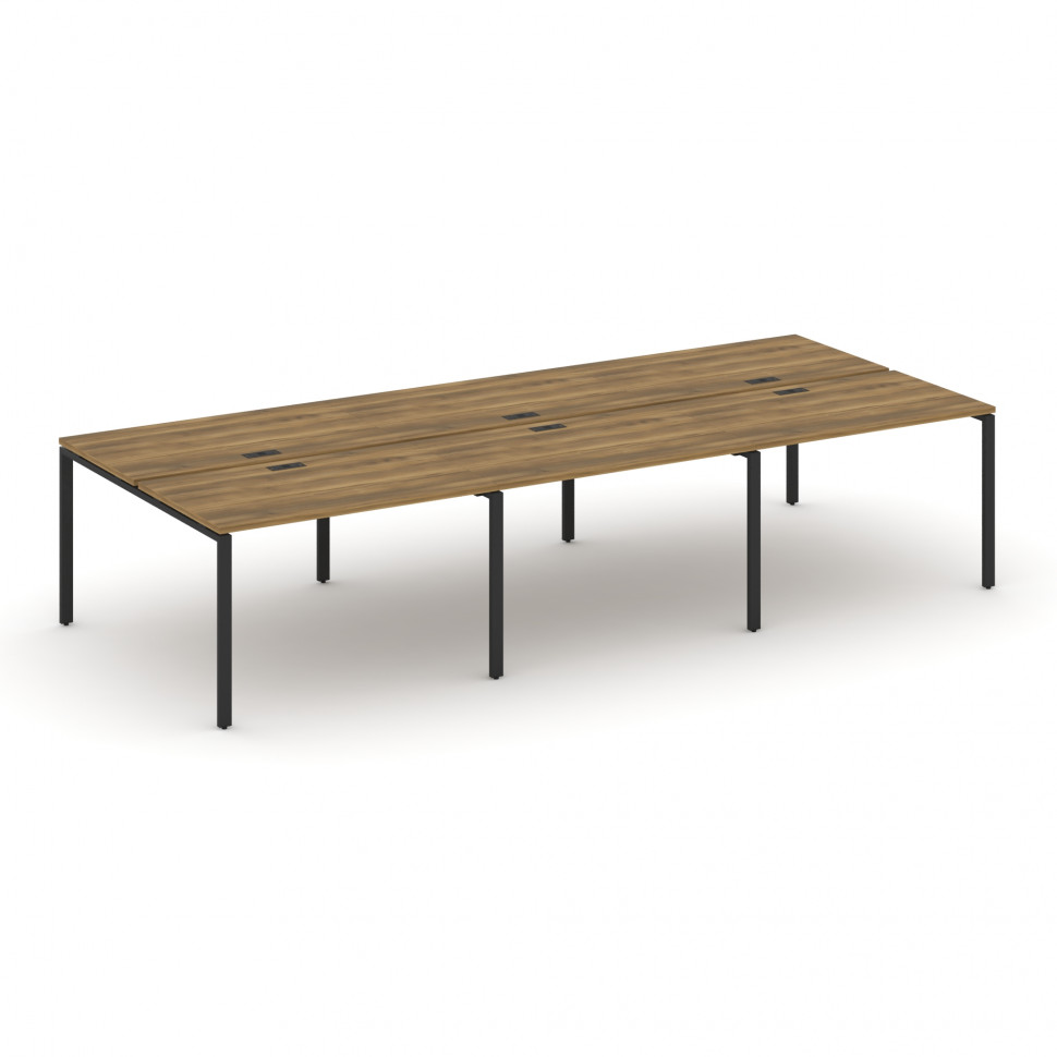 Concept Рабочая станция на 6 мест CN.DRS-010 Сандал Янтарный/Металл Черный 3540*1480*750