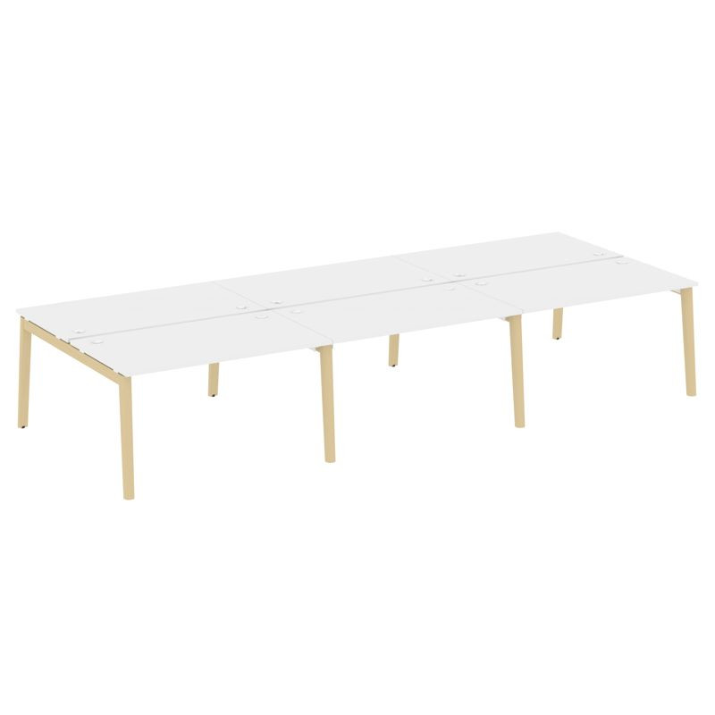 Onix Wood Рабочая станция OW.D.RS-6.3.8 Белый Бриллиант/Дуб Светлый/Металл Белый 4140*1635*750