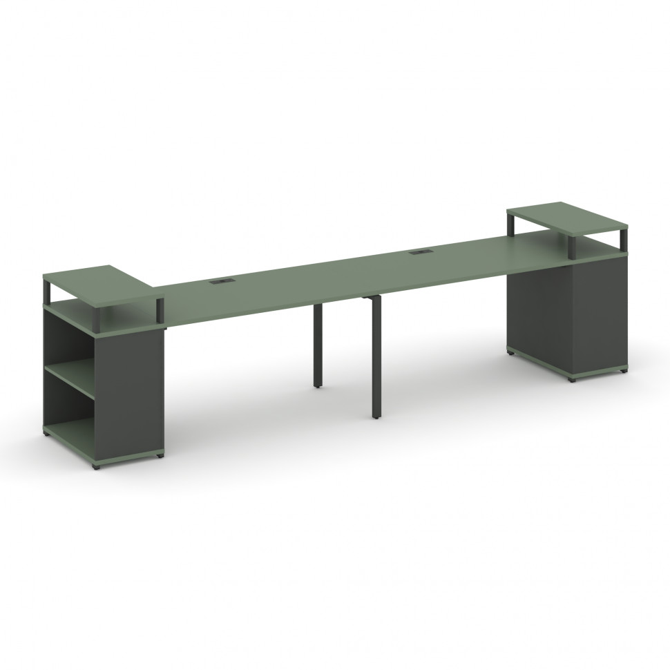 Concept Рабочая станция с опорными стеллажами с верх. горизонтами CN.ORS-208 Кобо/Антрацит/Металл Ан Concept Рабочая станция с опорными стеллажами с верх. горизонтами CN.ORS-208 Кобо/Антрацит/Металл Ан