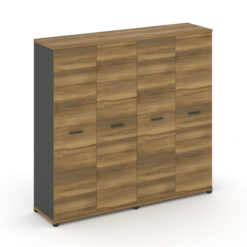 Concept Шкаф 2 широкие секции, 4 ниши CN.STS-426 A Сандал Янтарный/Антрацит/Металл Антрацит 1668*420