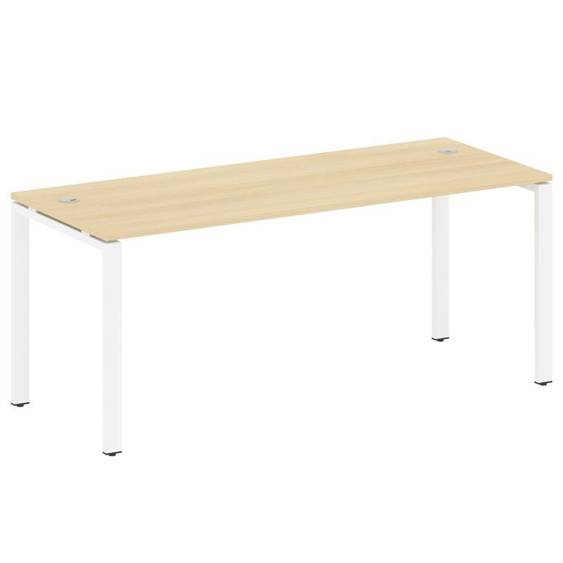Metal System Стол письменный на П-образном м/к БП.СП-5 Акация Лорка/Металл Белый 1800*720*750 Metal System Стол письменный на П-образном м/к БП.СП-5 Акация Лорка/Металл Белый 1800*720*750