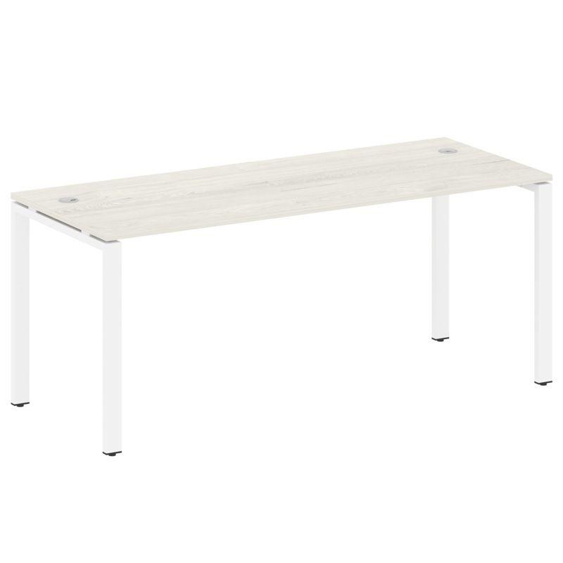 Metal System Стол письменный на П-образном м/к БП.СП-5 Дуб Наварра/Металл Белый 1800*720*750