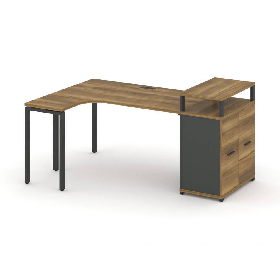 Concept Стол эргономичный с опорным распаш. шкафом с верх. горизонтом CN.SA-211(L) A Сандал Янтарный Concept Стол эргономичный с опорным распаш. шкафом с верх. горизонтом CN.SA-211(L) A Сандал Янтарный