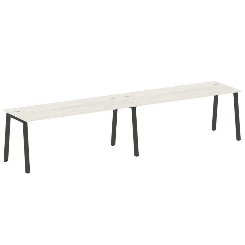 Metal System Рабочая станция на 2 места на А-образном м/к БА.СМ-2.5 Дуб Наварра/Металл Антрацит 3600