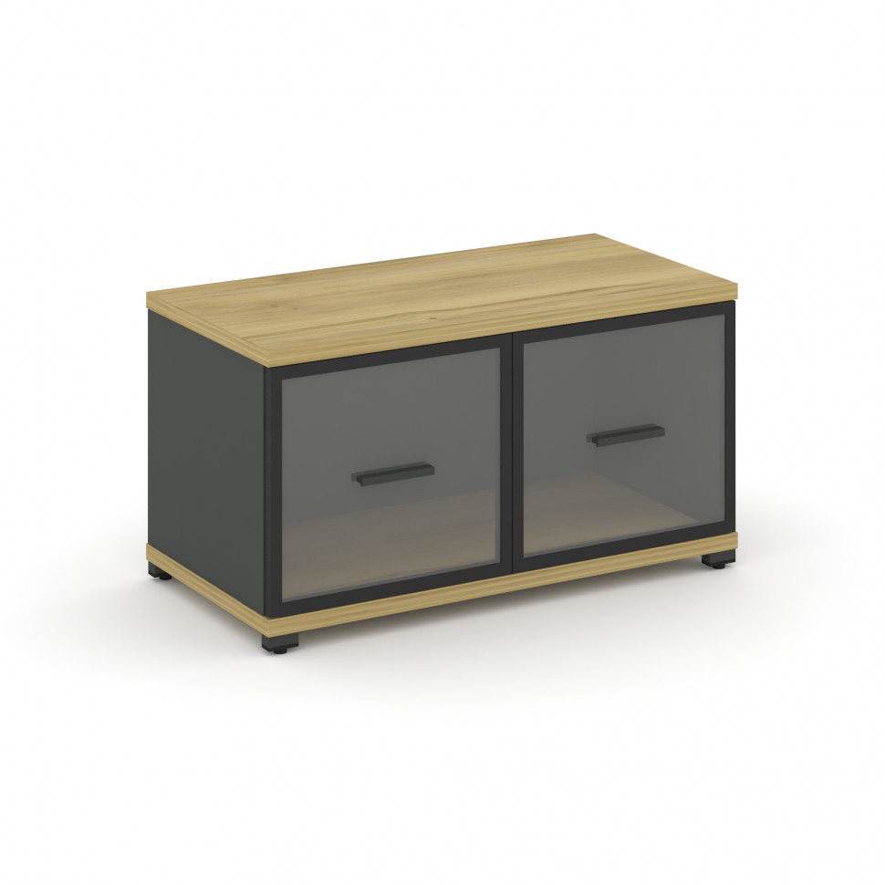 Concept Шкаф 1 широкая секция, 1 ниша CN.STS-113 RPB A Дуб Винченцо/Антрацит/Металл Антрацит/Прозрач