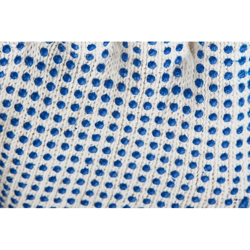 Перчатки защитные трикотажные ПВХ Точка 6 нитей 62г 10 кл руч овер 10пар/уп