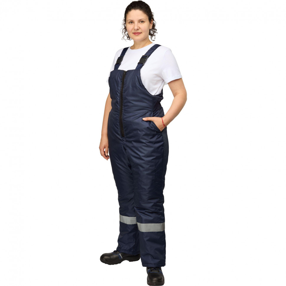 Полукомбинезон рабочий зимний женский з46-ПК синий (р.40-42) 182-188