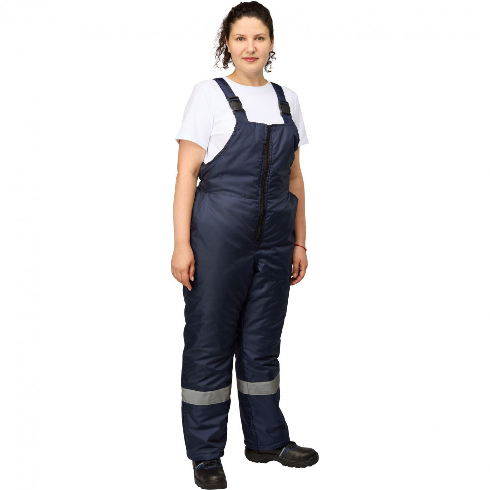 Полукомбинезон рабочий зимний женский з46-ПК синий (р.40-42) 182-188