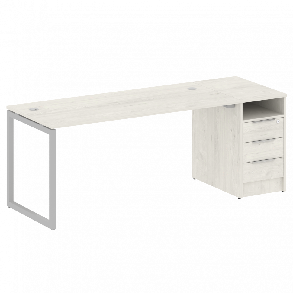 Metal System Quattro Рабочая станция с тумбой на О-образном м/к 40БО.РС-СТП-1.4 Дуб Наварра/Металл С Metal System Quattro Рабочая станция с тумбой на О-образном м/к 40БО.РС-СТП-1.4 Дуб Наварра/Металл С