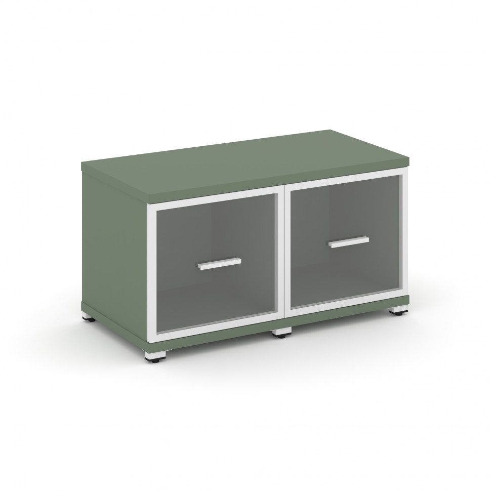 Concept Шкаф 2 узкие секции, 1 ниша CN.STU-123 RPW W Кобо/Металл Белый/Прозрачный 836*420*450