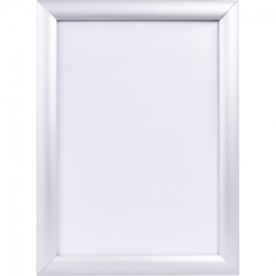 Рамка 210х297, серебро, метал., с клик профилем, ПЭТ стекло, 2011_04_72_045