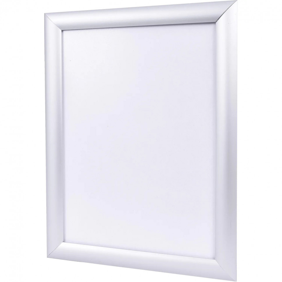 Рамка 210х297, серебро, метал., с клик профилем, ПЭТ стекло, 2011_04_72_045