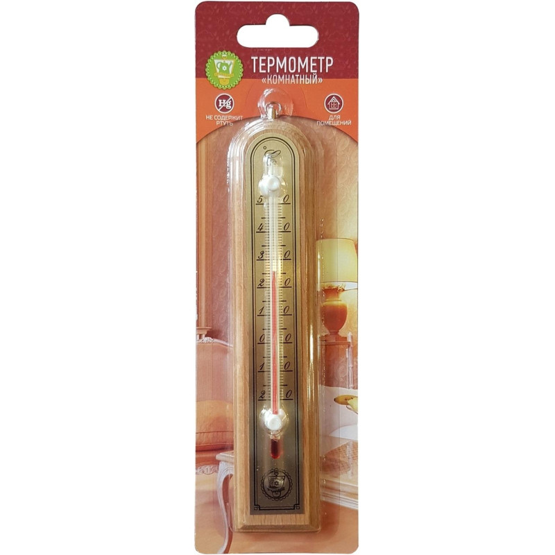 Термометр комнатный 3,9х18,8см., светлое дерево (466106) Термометр комнатный 3,9х18,8см., светлое дерево (466106)