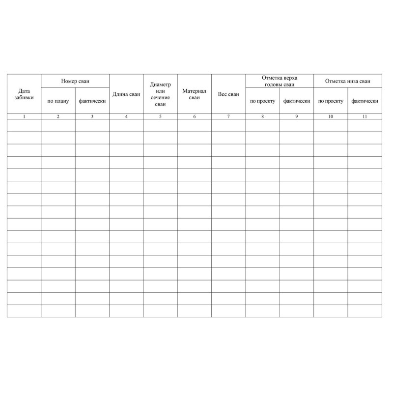 Журнал погружения (забивки) свай А4,писч.64стр КЖ-714