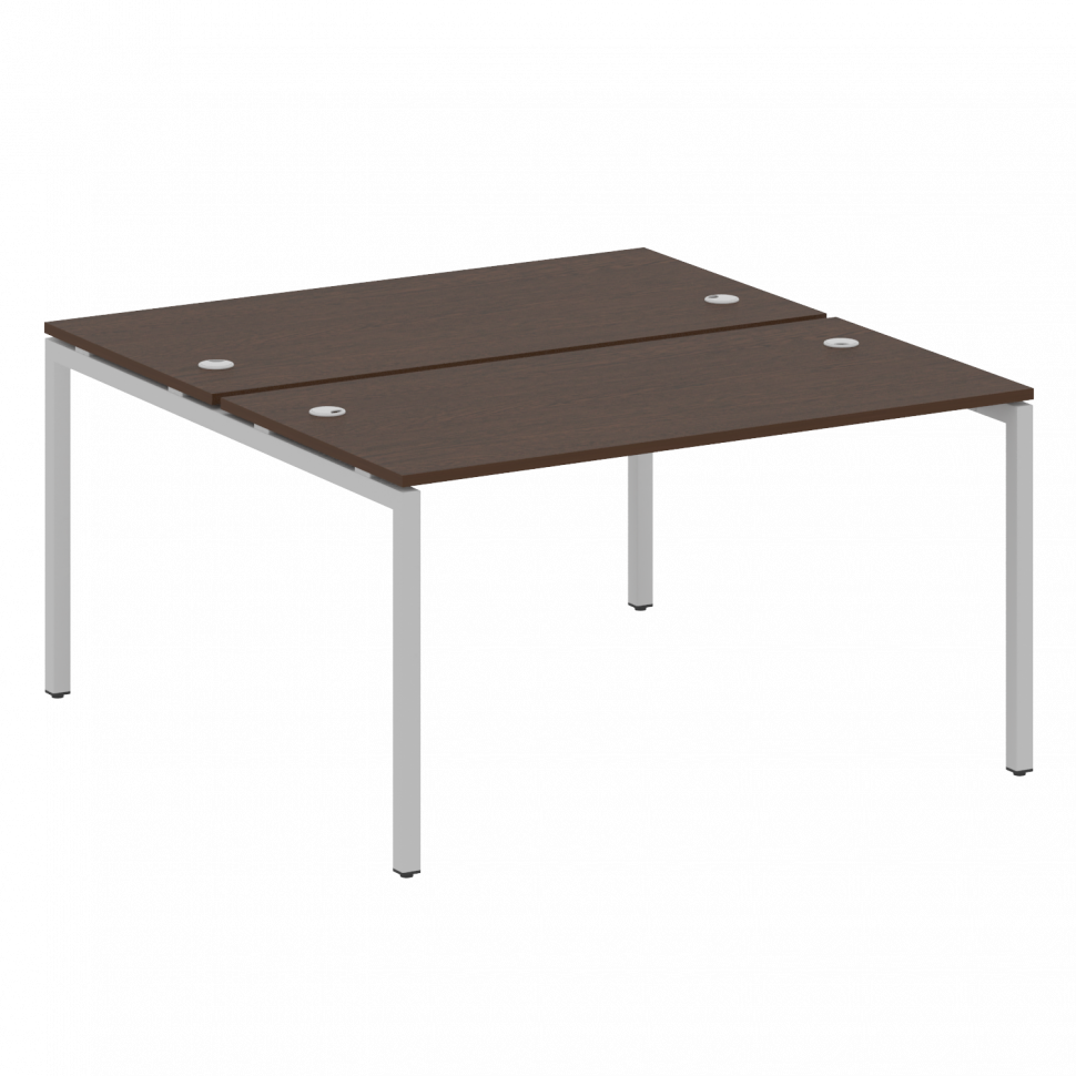 Metal System Quattro Рабочая станция на П-образном м/к 40БП.РАС-СП-2.3 Венге Цаво/Металл Серый 1400*