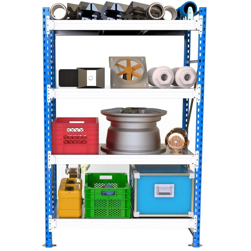 Стеллаж металлический MZ_SGR-V-15104-2,5 4 яруса 1500х1000, Выс.2500