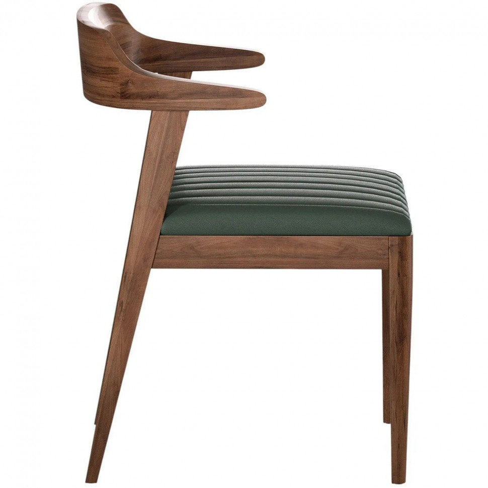 Стул Hordy орех темный/экокожа Grey Green