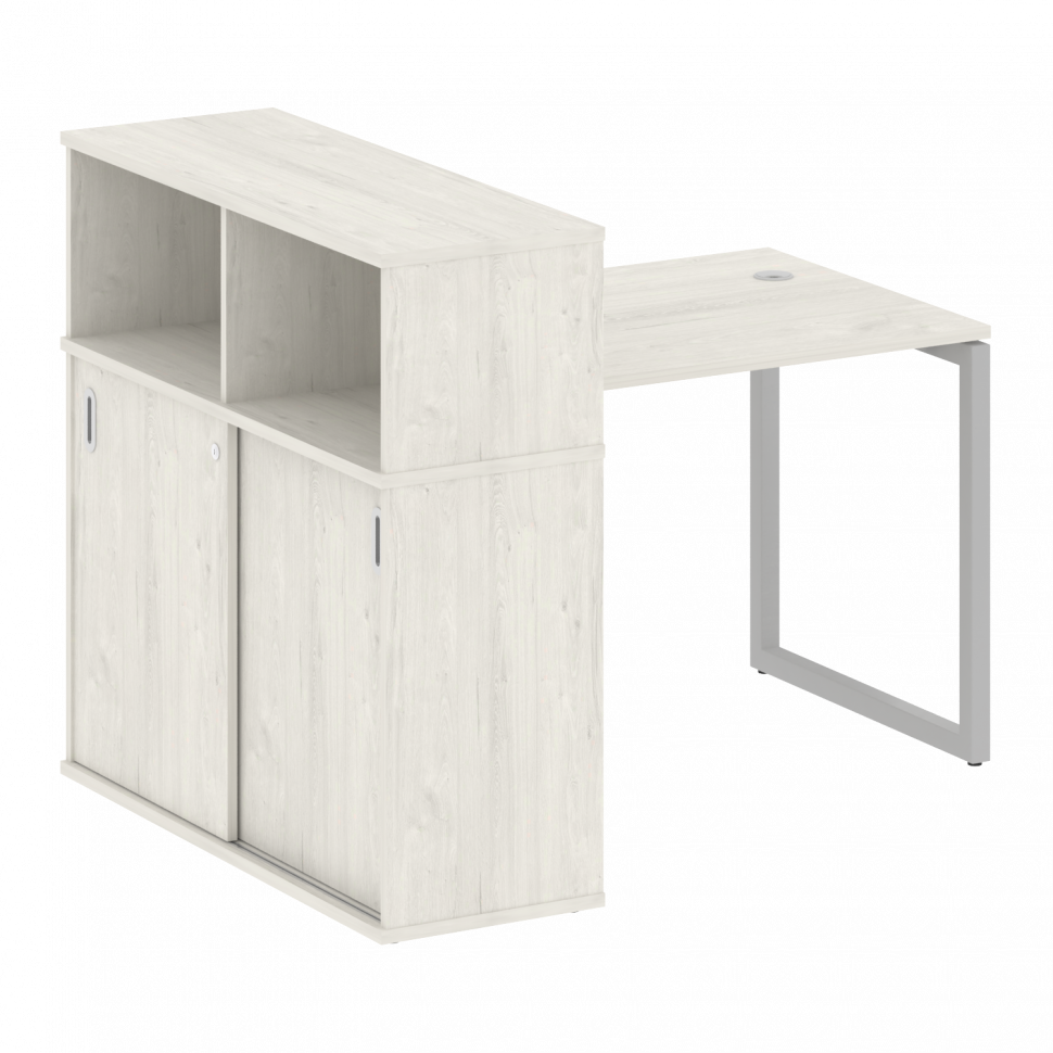 Metal System Quattro Стол письменный с шкафом-купе на О-образном м/к 40БО.РС-СШК-3.1 Т Дуб Наварра/М Metal System Quattro Стол письменный с шкафом-купе на О-образном м/к 40БО.РС-СШК-3.1 Т Дуб Наварра/М