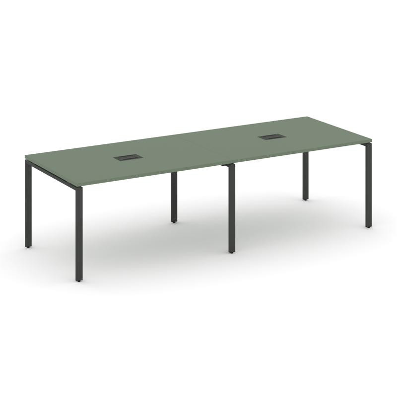 Concept Стол переговорный (2 столешницы) CN.PRG-024 Кобо/Металл Антрацит 3160*980*750