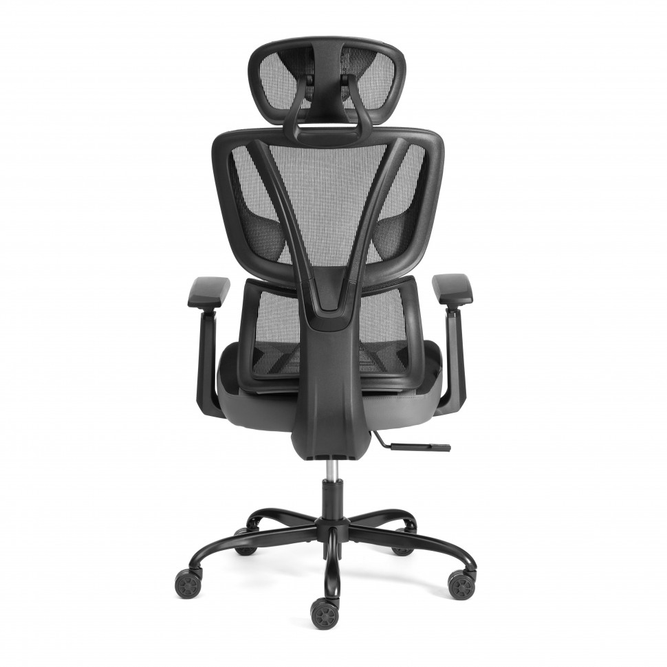 Кресло iCobra ткань / иск. кожа, черный / серый, 70х70х125 см