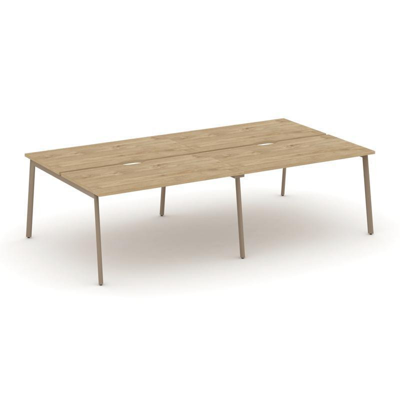 Estetica Рабочая станция 4 места ES.D.RS-4.3-VP Тиквуд Светлый/Металл Латте 2760*1500*750 Estetica Рабочая станция 4 места ES.D.RS-4.3-VP Тиквуд Светлый/Металл Латте 2760*1500*750