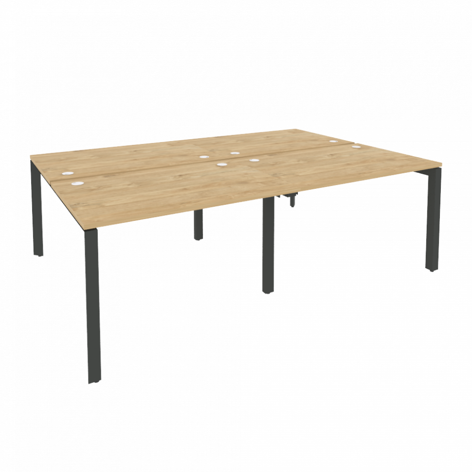 Onix Рабочая станция на П-образном м/к O.MP-D.RS-4.2.8 Тиквуд Светлый/Металл Антрацит 2360*1635*750