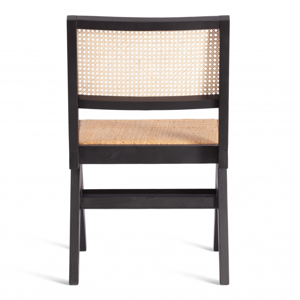 Стул LOKI дерево вяз/ротанг, 51х44х86 см, черный
