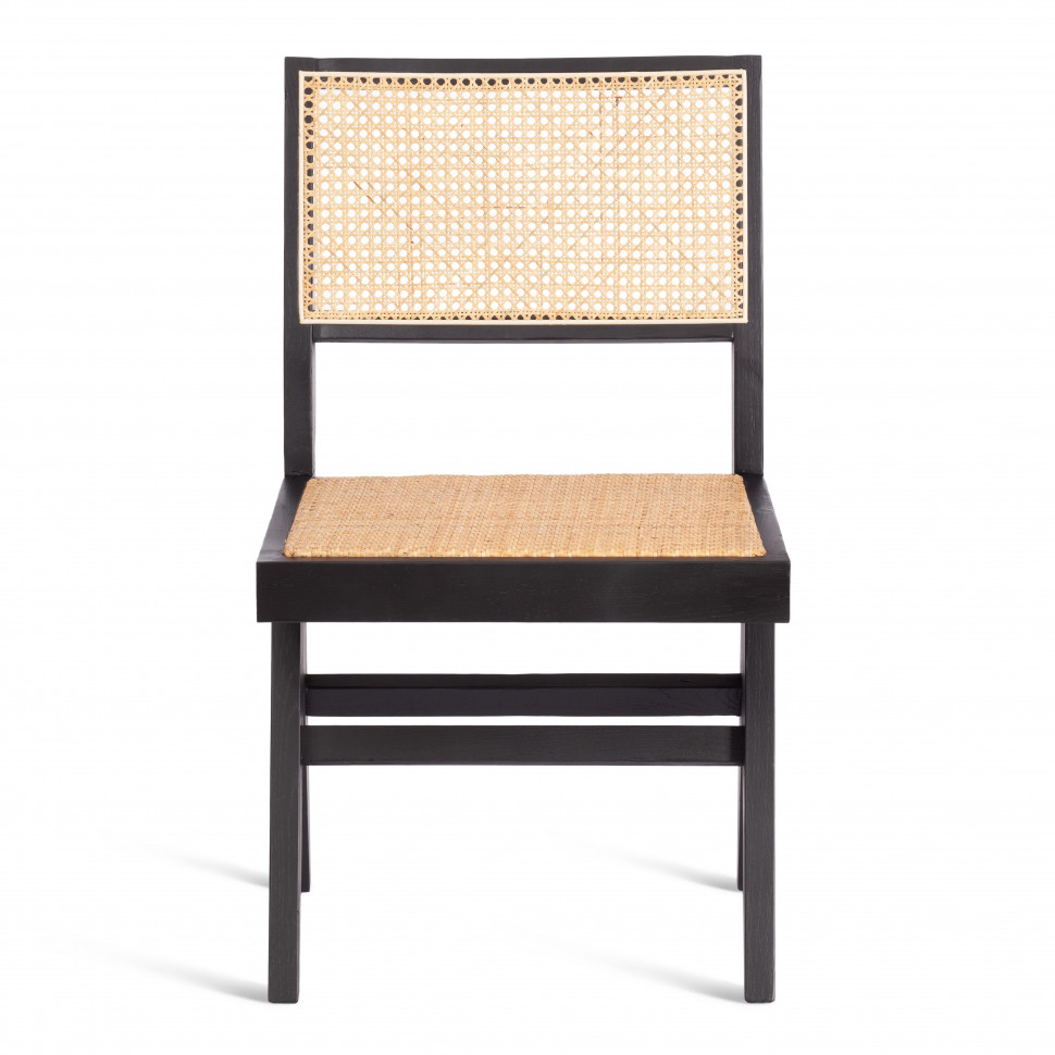 Стул LOKI дерево вяз/ротанг, 51х44х86 см, черный