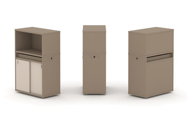 Estetica Набор №3. Тумба одиночная+низкая надставка ES.NB.1N-3 Латте/Капучино 750*410*1135