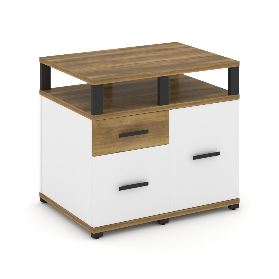 Concept Тумба приставная сервисная с надставкой широкой CN.TSR-003 B Сандал Янтарный/Белый Бриллиант