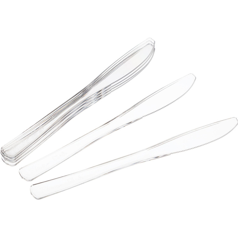 Нож одноразовый 200мм прозрачный ПС 50шт/уп