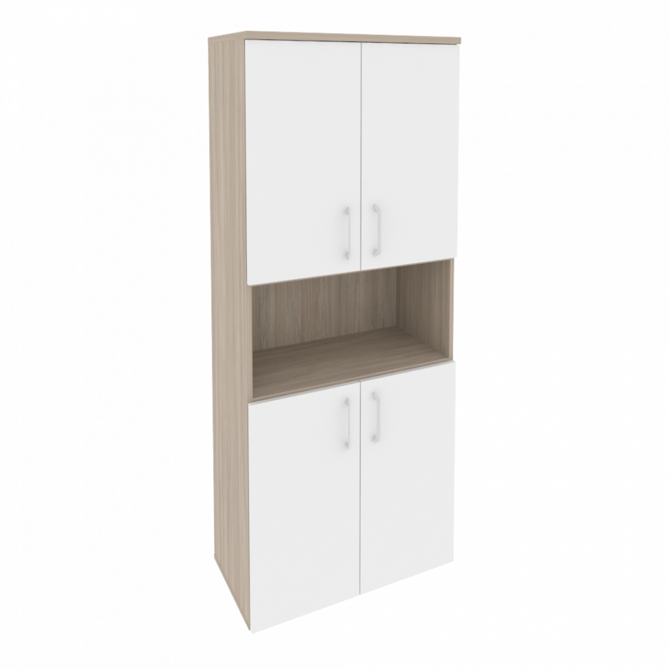 Onix Шкаф высокий широкий O.ST-1.5 Дуб Аттик/Белый Бриллиант 800*420*1977 Onix Шкаф высокий широкий O.ST-1.5 Дуб Аттик/Белый Бриллиант 800*420*1977