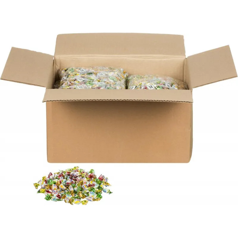 Леденцы Мини-М Тропик ассорти апельсин, банан, малина, ананас, 6кг