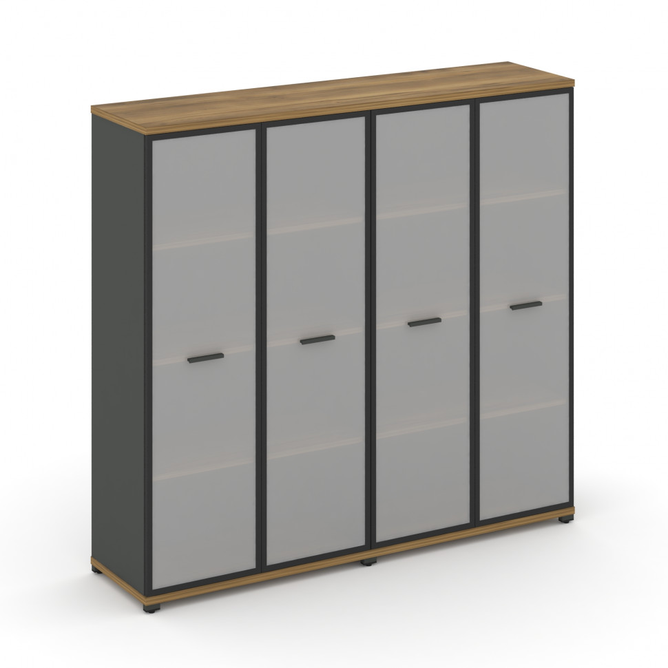 Concept Шкаф 2 широкие секции, 4 ниши CN.STS-426 RMB A Сандал Янтарный/Антрацит/Металл Антрацит/Сати