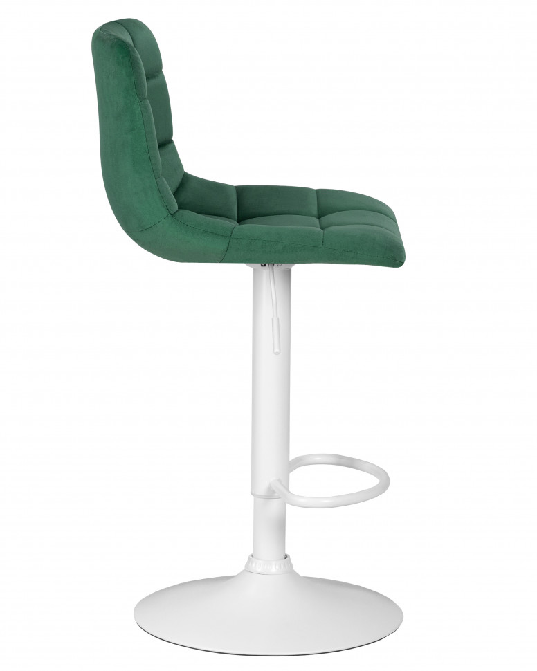 Стул барный DOBRIN TAILOR WHITE, зеленый велюр (MJ9-88)