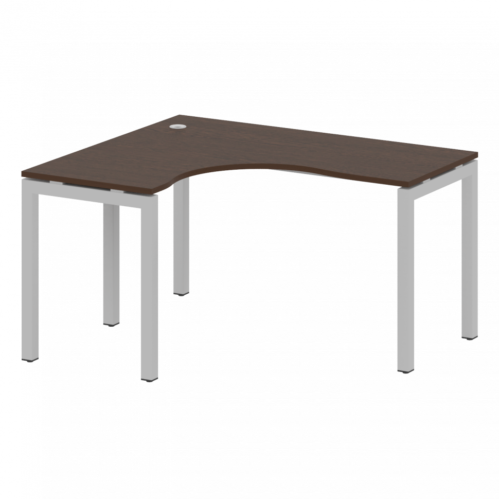 Metal System Quattro Стол криволинейный левый на П-образном м/к 50БП.СА-3 (L) Венге Цаво/Металл Серы