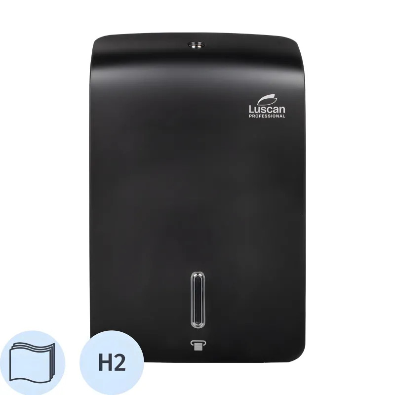 Диспенсер для полотенец лист Luscan Prof Etalon Z-слож maxi черный 151061