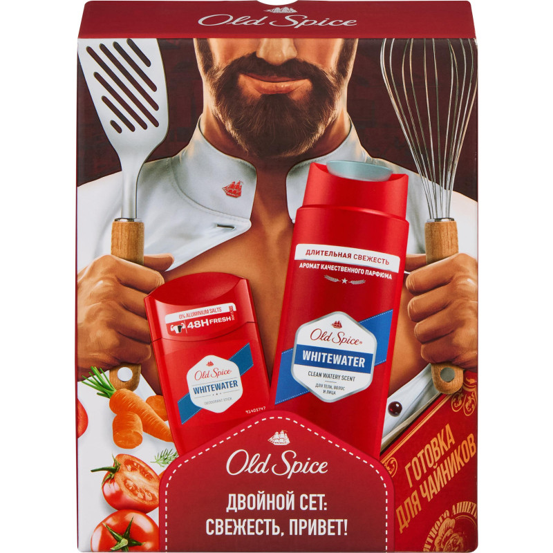 Подарочный набор Old Spice Whitewater дез-стик 50мл гел д/душ 3в1 250мл муж