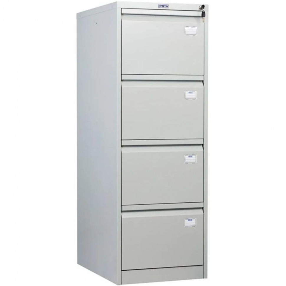 Картотека ПРАКТИК AFC 04 шкаф 4 секцион. А4/FC, ц.замок, 470х630х1320