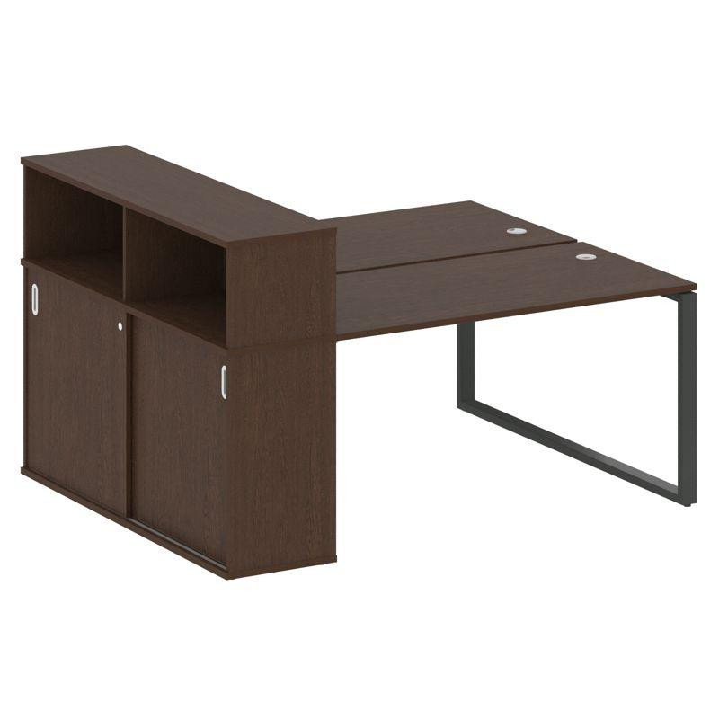 Metal System Рабочая станция с шкафом-купе на О-образном м/к БО.РС-СШК-2.3 Т Венге Цаво/Металл Антра Metal System Рабочая станция с шкафом-купе на О-образном м/к БО.РС-СШК-2.3 Т Венге Цаво/Металл Антра