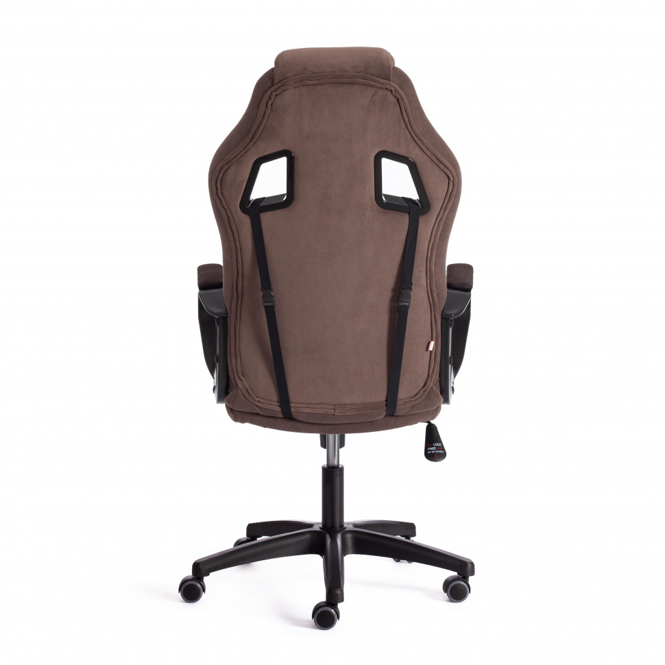 Кресло DRIVER (22) флок/ткань, коричневый, 6/TW-24