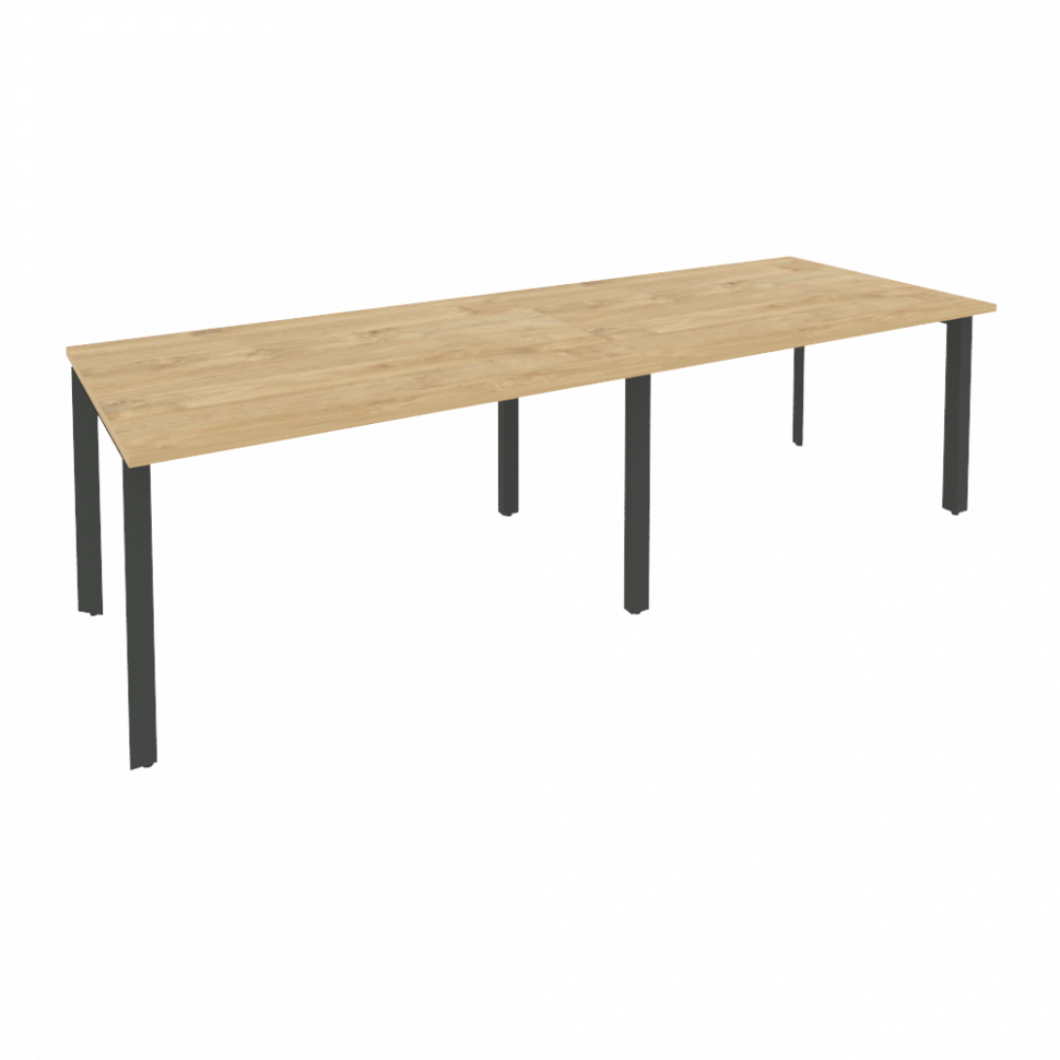 Onix Стол переговорный O.MP-PRG-2.3 Тиквуд Светлый/Металл Антрацит 2760*980*750 Onix Стол переговорный O.MP-PRG-2.3 Тиквуд Светлый/Металл Антрацит 2760*980*750