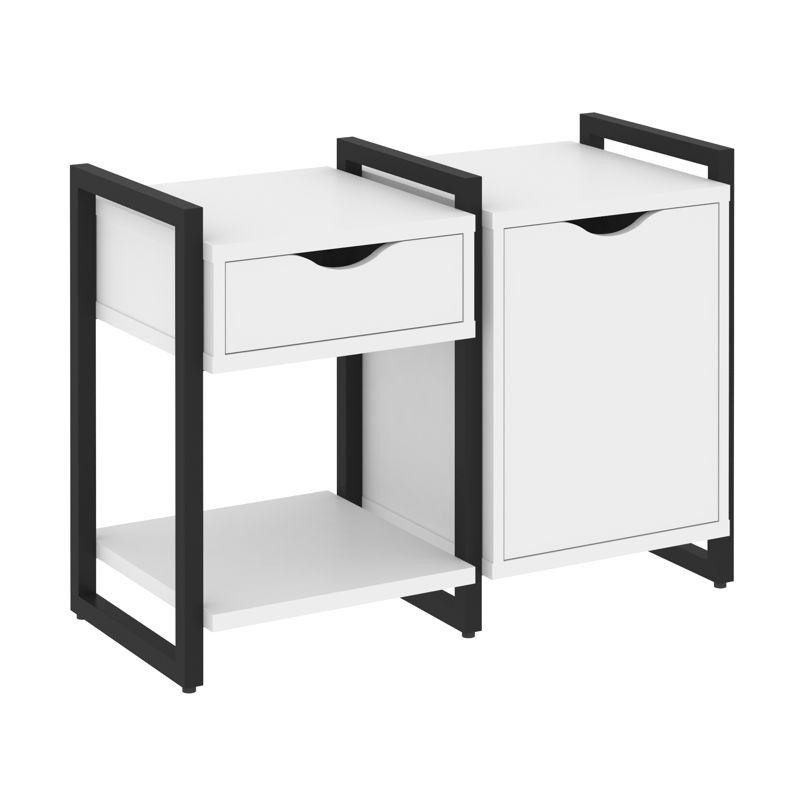 Loft Тумба на регулируемых опорах VR.L-TN-3.O Белый Бриллиант/Металл Черный 970*460*719 Loft Тумба на регулируемых опорах VR.L-TN-3.O Белый Бриллиант/Металл Черный 970*460*719