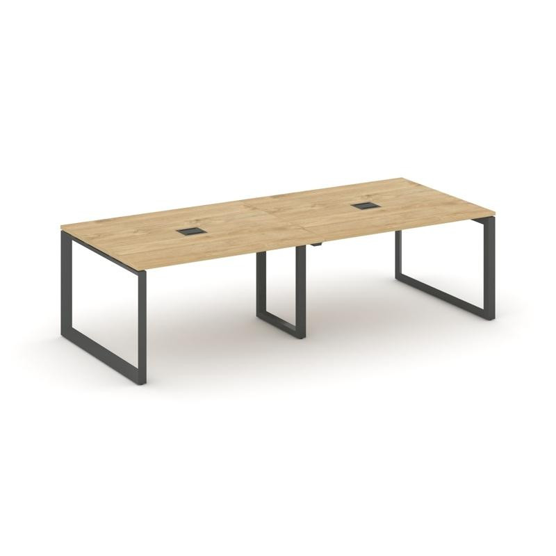 Style Project Стол переговорный SN-59O.SPRG-042 Тиквуд Светлый/Металл Антрацит 2360*1180*750