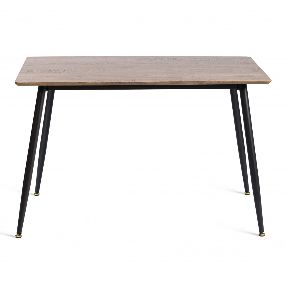 Стол обеденный Birkhall/Биркхолл МДФ/металл, дуб состаренный/черный, 120х80х75(+1)см