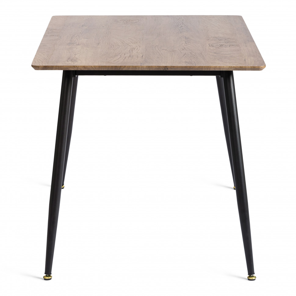 Стол обеденный Birkhall/Биркхолл МДФ/металл, дуб состаренный/черный, 120х80х75(+1)см